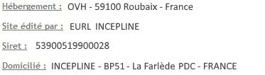 Infos légales du site